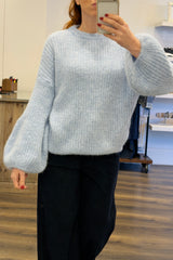 Ribbed Ballon Sleeve Knit