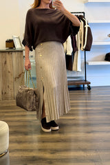 Knitted Pleated Skirt
