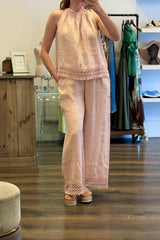 Linen Crochet Trousers