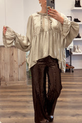 Ruffle Batwing Blouse