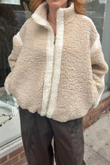 Faux Shearling Contrast Jacket