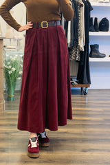 Belt Corduroy Skirt