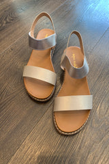 Low Wedge Stretch Strap Sandal