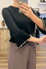 Pearl Trimmed Knit