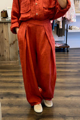 Linen Barrel Trousers