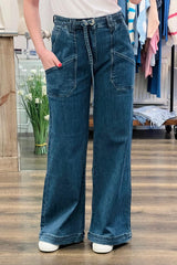 Double Pocket Wide Leg  Denim