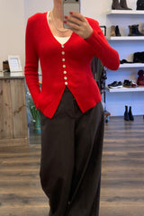 Asymmetric Knit Cardigan