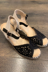 Flower Espadrille Wedge Sandal