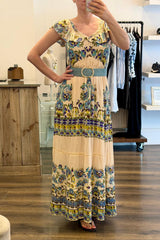 Cap Sleeve Maxi Dress