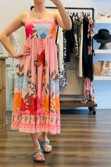 Strappy Floral Midi Dress