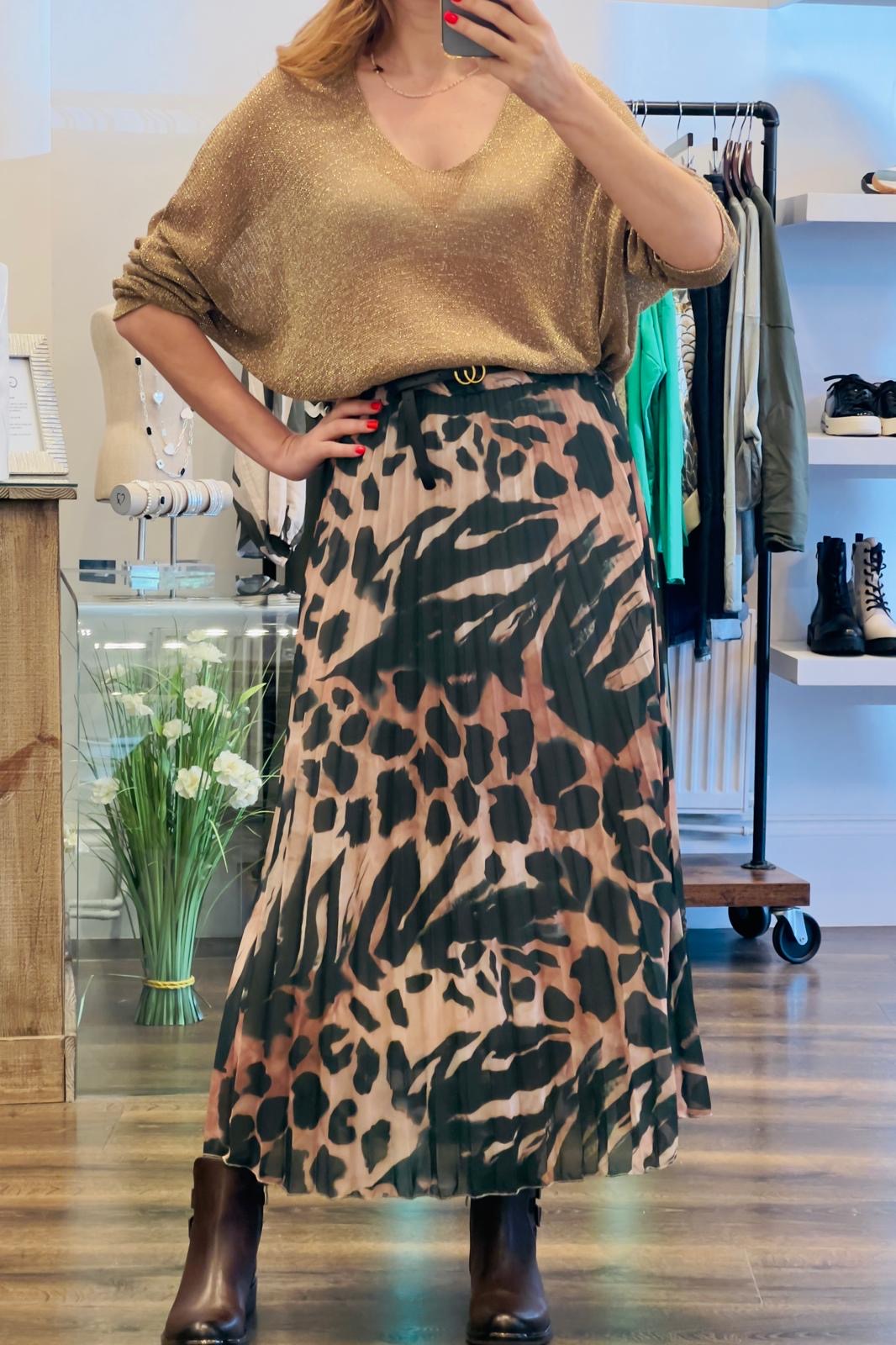 Animal print pleated skirt uk hotsell