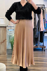 Satin Pleated Skirt