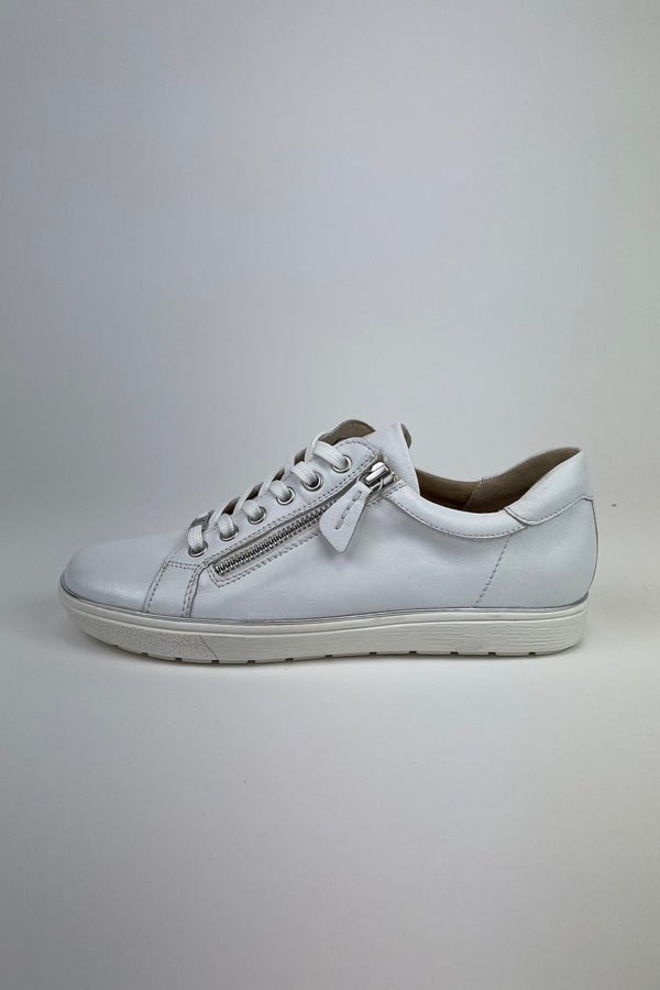 Caprice Classic Leather Zip/Lace up Trainer