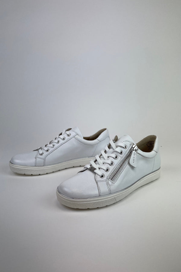 Caprice Classic Leather Zip/Lace up Trainer