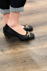 Caprice Woven Ballet Pump