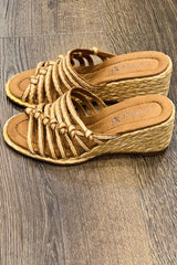 Caprice Raffia Wedge Sandals