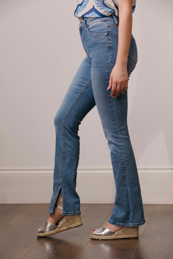 Split Hem Flare Jeans