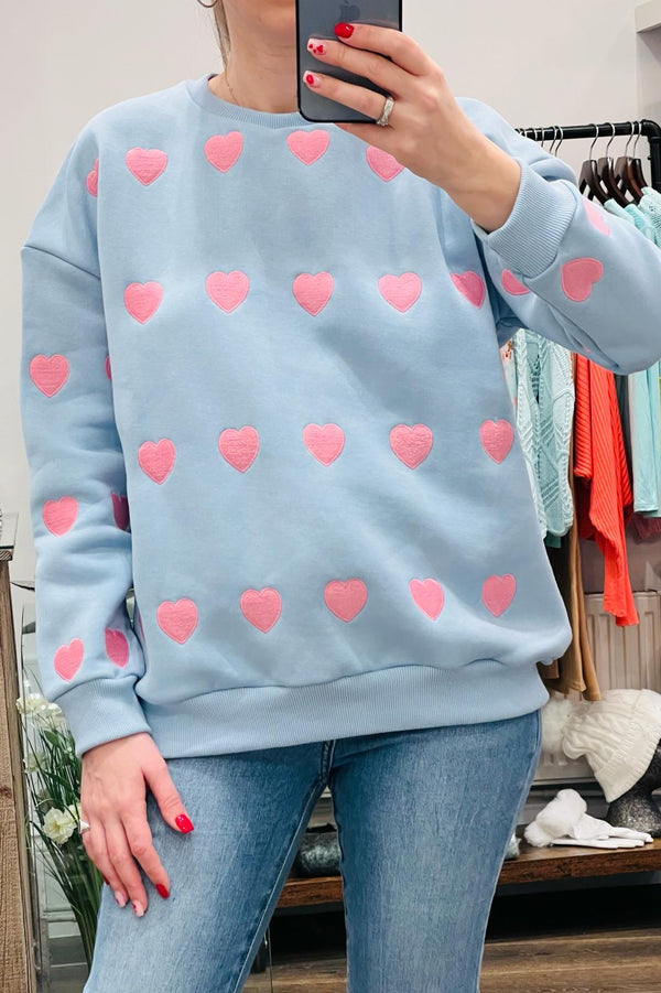Heart Embroidery SweatShirt