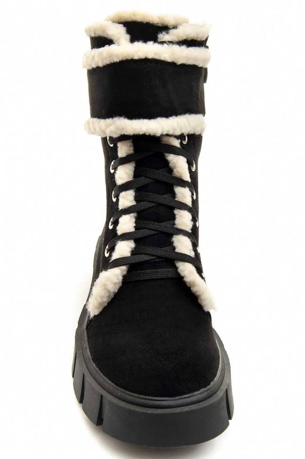 Fur Ankle Zip Boots