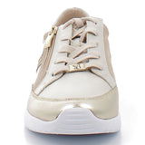 Caprice Metallic Leather Side Zip Trainers