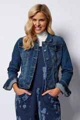 Fitted Stretch Denim Jacket
