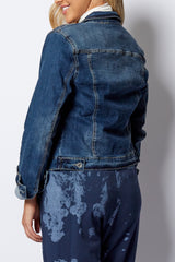 Fitted Stretch Denim Jacket