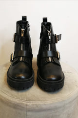 Chunky Ankle Strap Boot