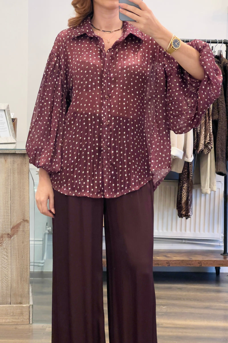 Ballon Sleeve Blouse