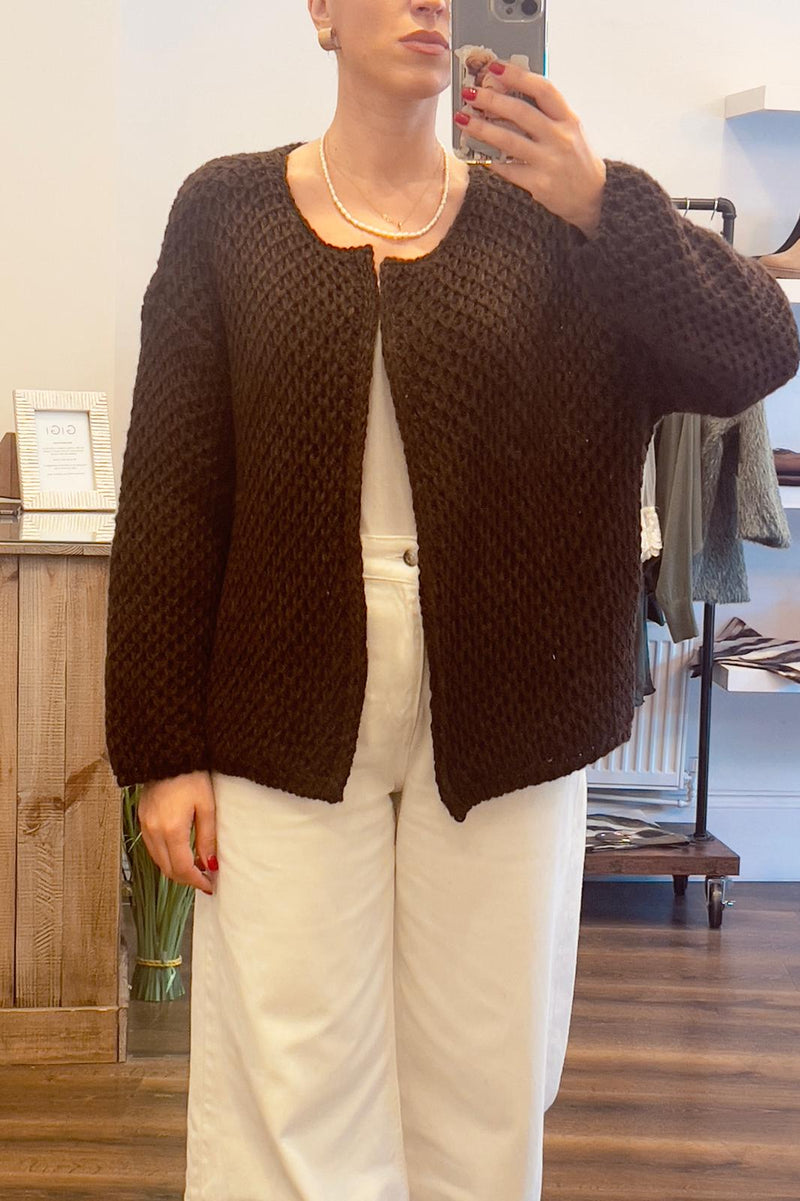 Open Front Knit Jacket