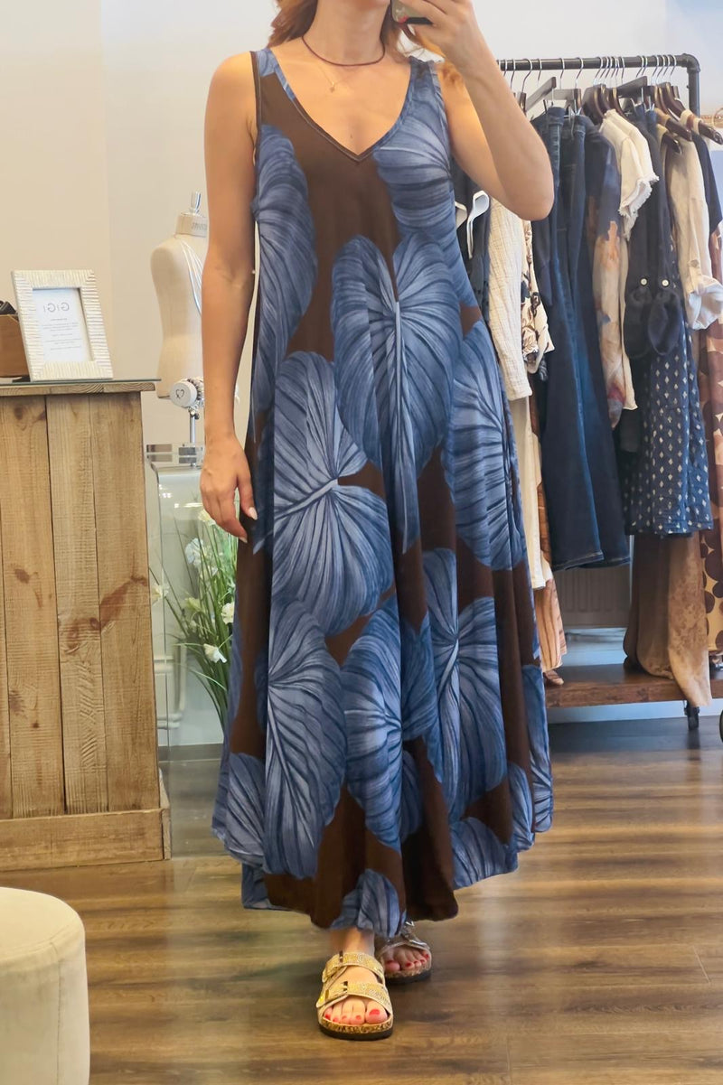 Print V-Neck Dress