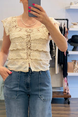 Crochet Layer Button Top