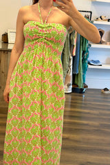 Floral Shirred Bandeau Dress