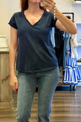V Neck Cotton T-Shirt