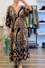 V Neck Sleeve Dress