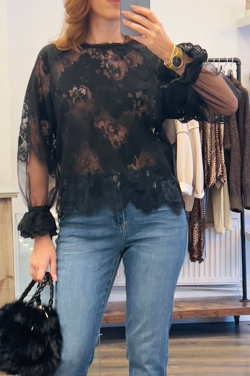 Sheer Lace Top