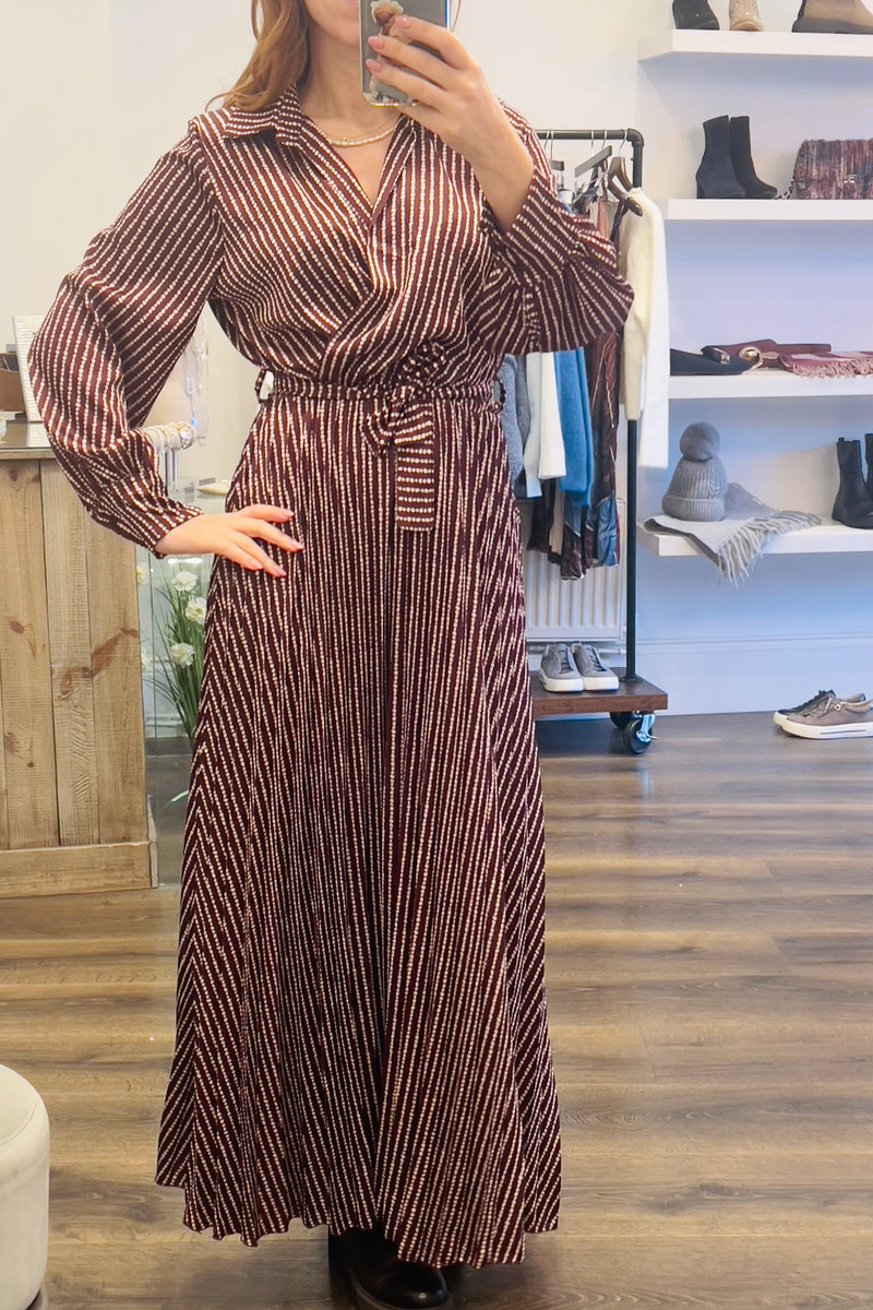 Pleated  Print Dress