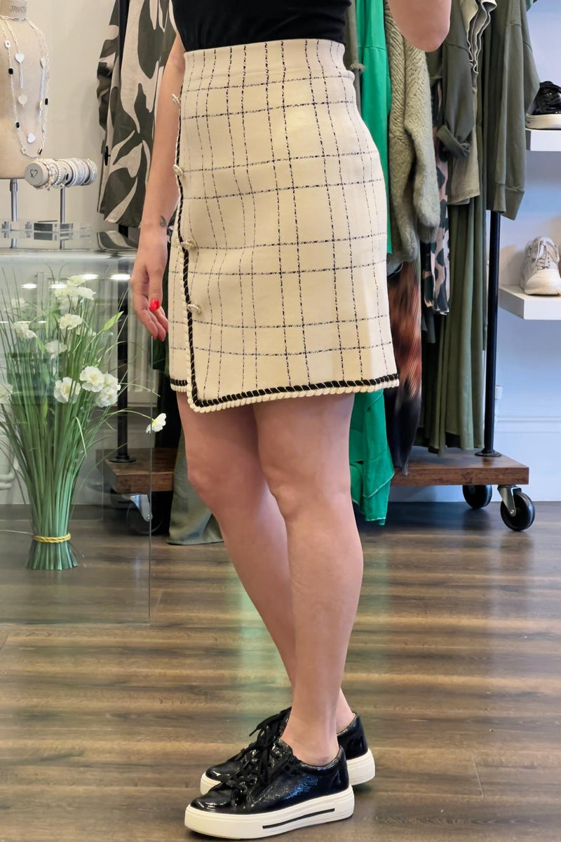 Contrast Trim Skirt