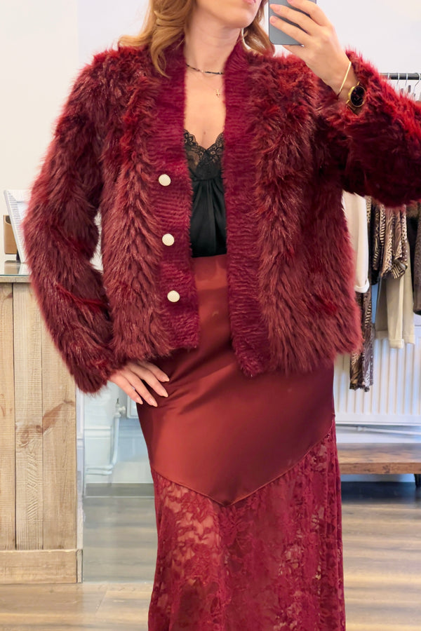Faux Fur Cardigan