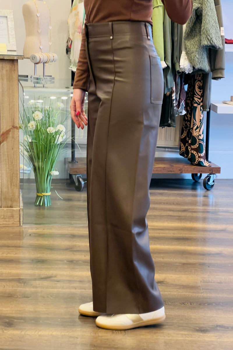 Leather Look Trousers