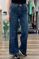 Front Pocket Flare Jeans