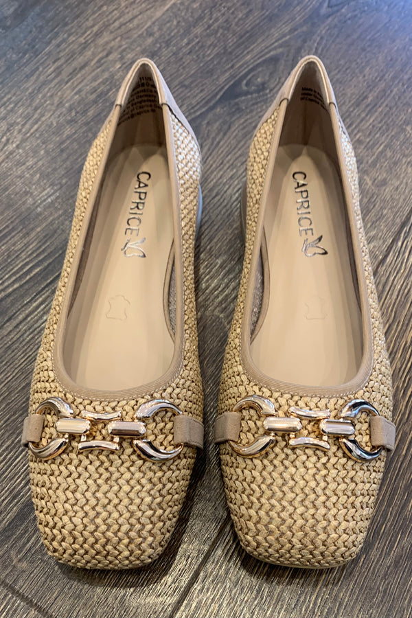 Caprice Woven Ballet Pump