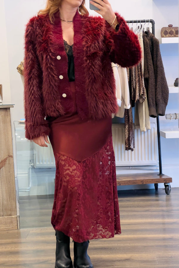 Faux Fur Cardigan