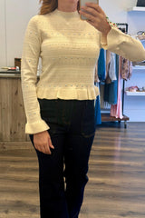 Ruffle Peplum Knit Top