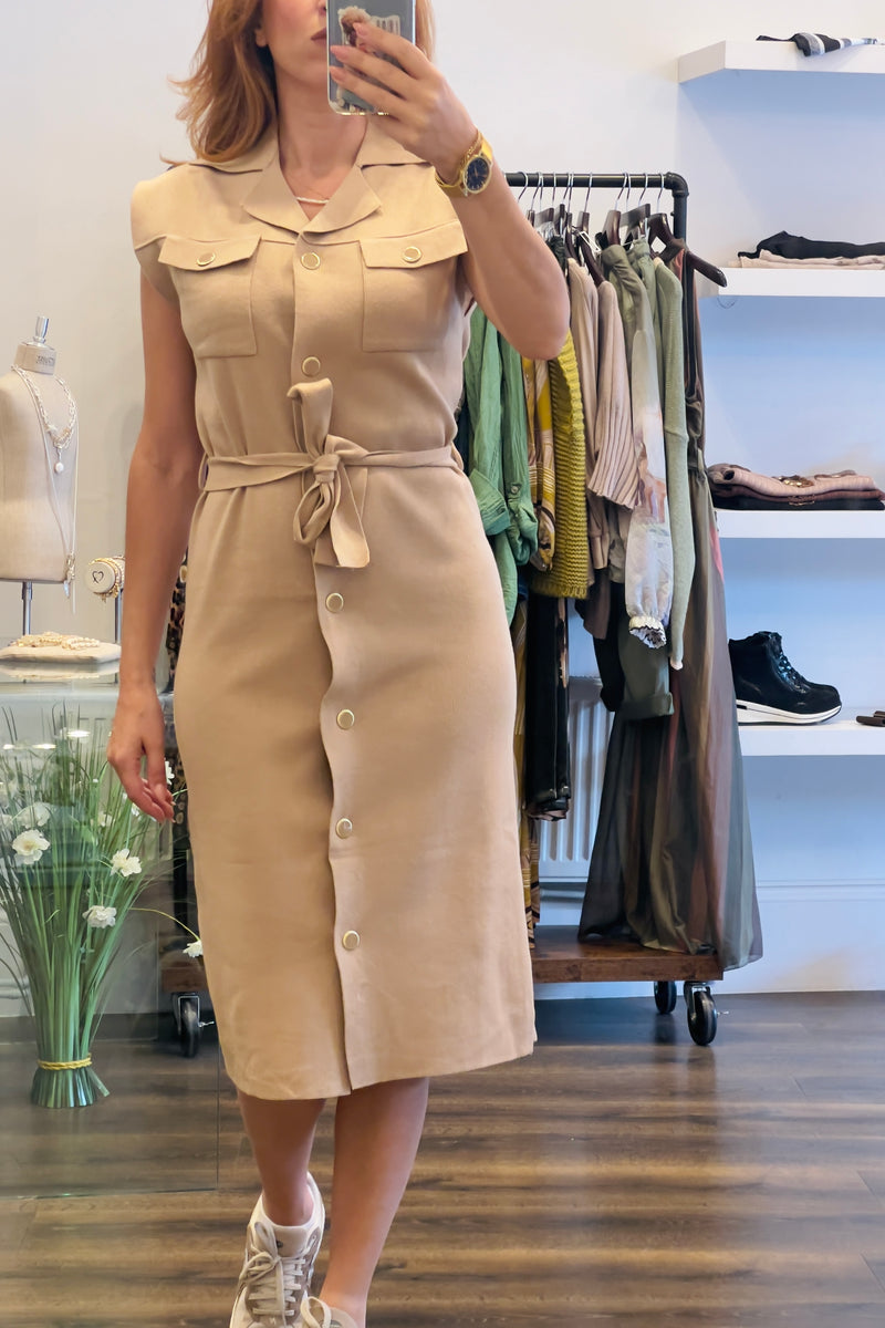 Belted Knitted Dress