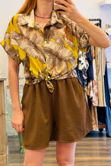 Print Short-Sleeve  Shirt