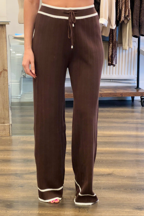 Collared Ribbed Loungewear Set