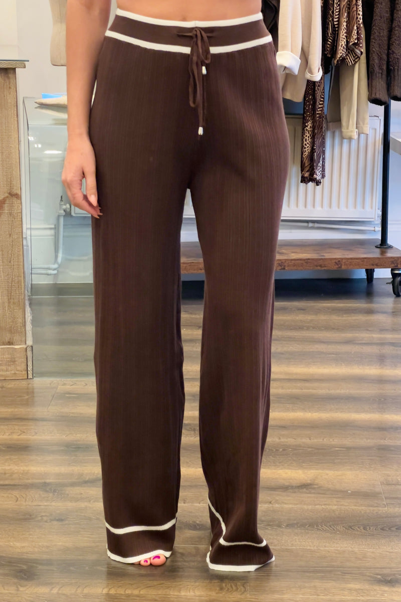 Collared Ribbed Loungewear Set