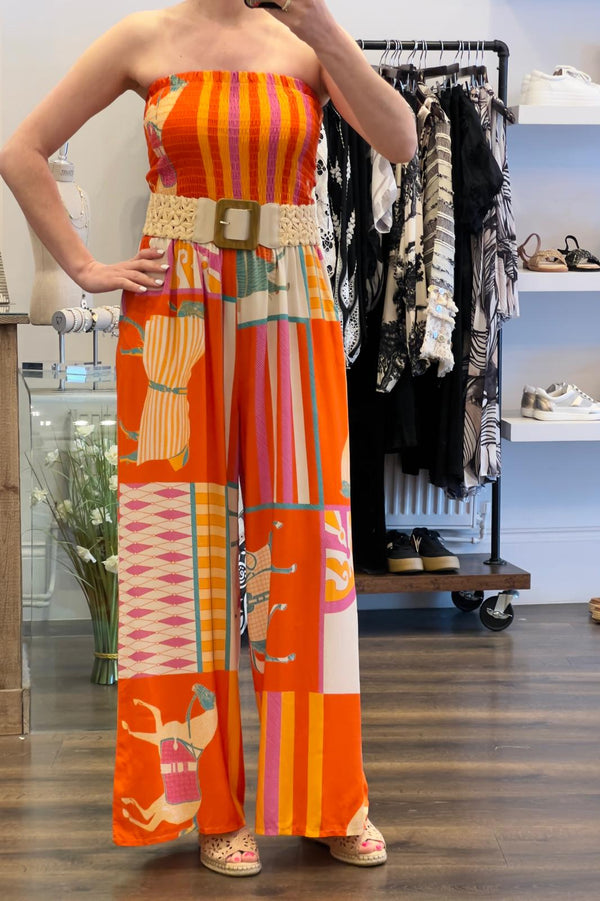 Strapless Wideleg Jumpsuit