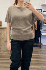 Fluffy Boat Neck Knit