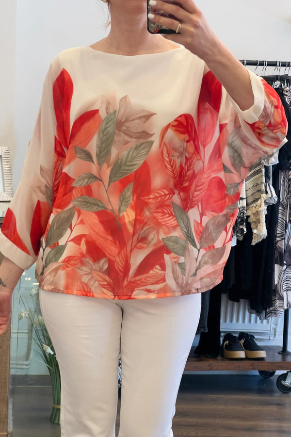 Leaf Print Top